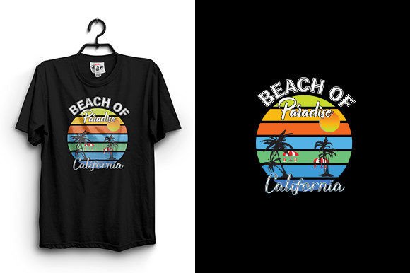 Beach of Paradise T-Shirt Design Graphics