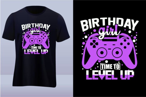 Birthday Girl Gaming Tshirt Design Graphics Review