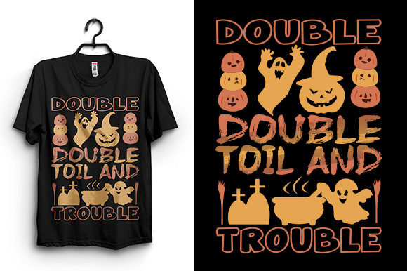 Double Toil Halloween Graphics for T-Shirt Designs