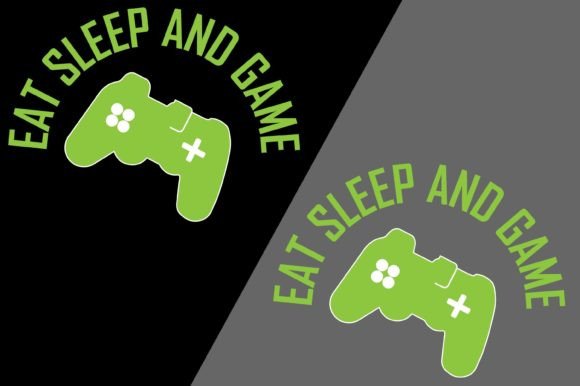 Eat Sleep and Game T-shirt Design: Graphics & Print Templates