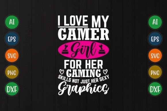 Gamer Girl Graphics for T-Shirt Designs