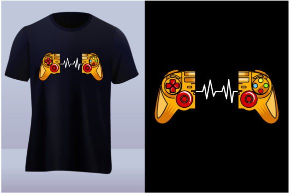 Gaming Heart Console Graphics & T-Shirt Designs