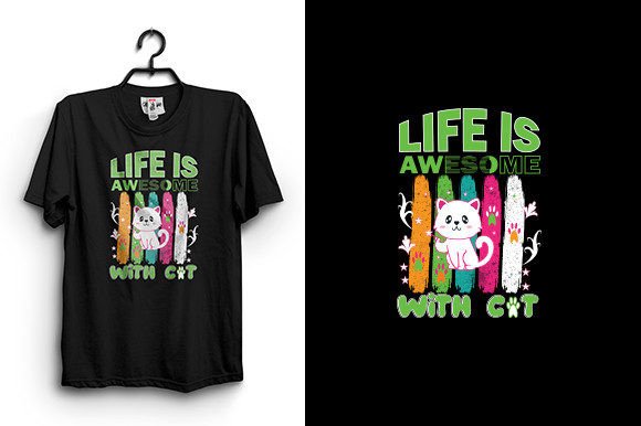 Graphics for T-Shirt Designs: Life is Better with Cat