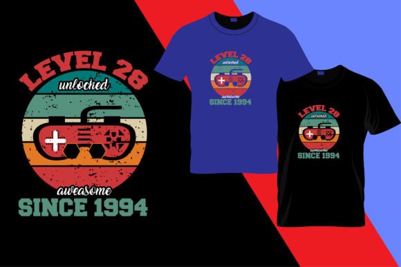 Level 28 Unlocked Graphics for T-Shirt Designs