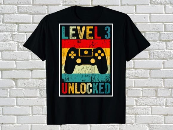 LEVEL 3UNLOCKED: Gaming Graphics for T-Shirt Designs