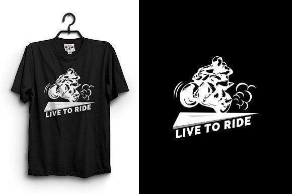Live to Ride T Shirt Design: Graphics for T-Shirt Designs