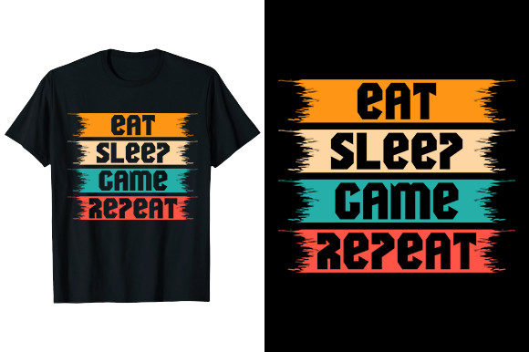 Reviewing Eat Sleep Game Repeat T-Shirt Vector Graphics
