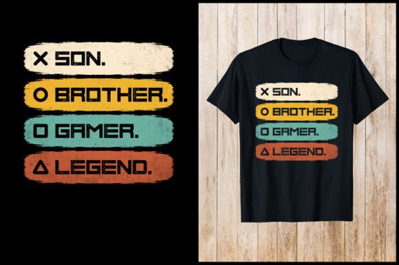 Son Brother Gamer Legend Graphics & T-Shirt Designs